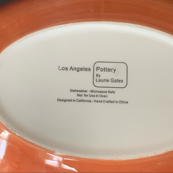 Laurie Gates Pottery Fall Leaves 13” Oblong Serving Bowl - Picture 15 of 15